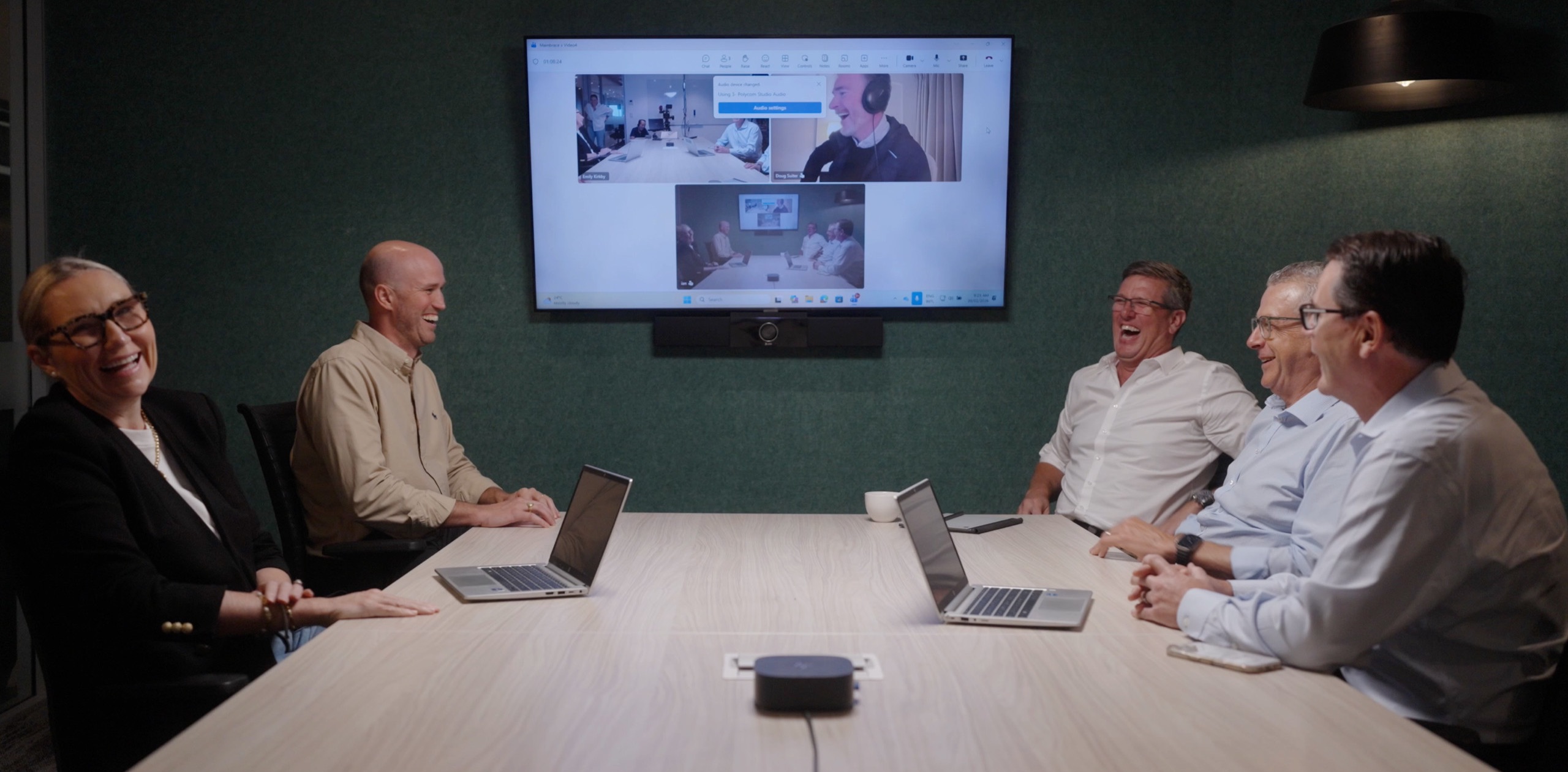 Doug Suiter directing a Sydney client shoot by video link with local crew on the ground